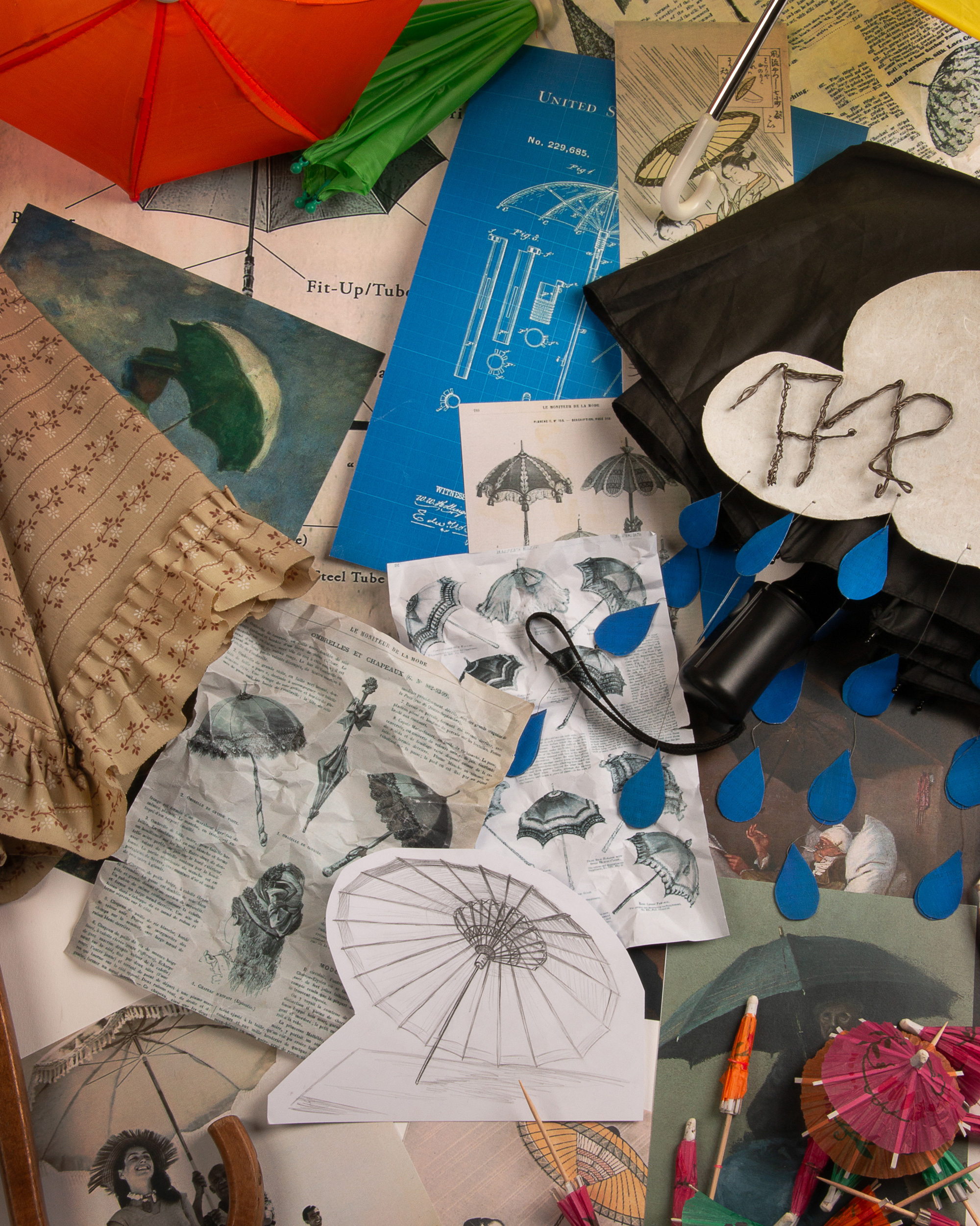 Collage "Der Schirm"